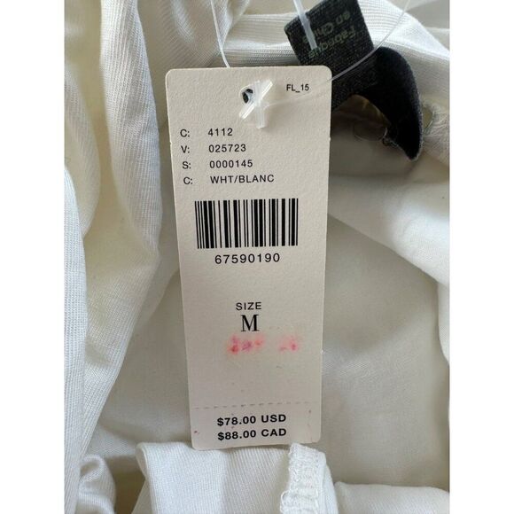 Sunday in Brooklyn x Anthropologie V-Neck White Wrap Top Women's Medium NEW - Picture 6 of 10